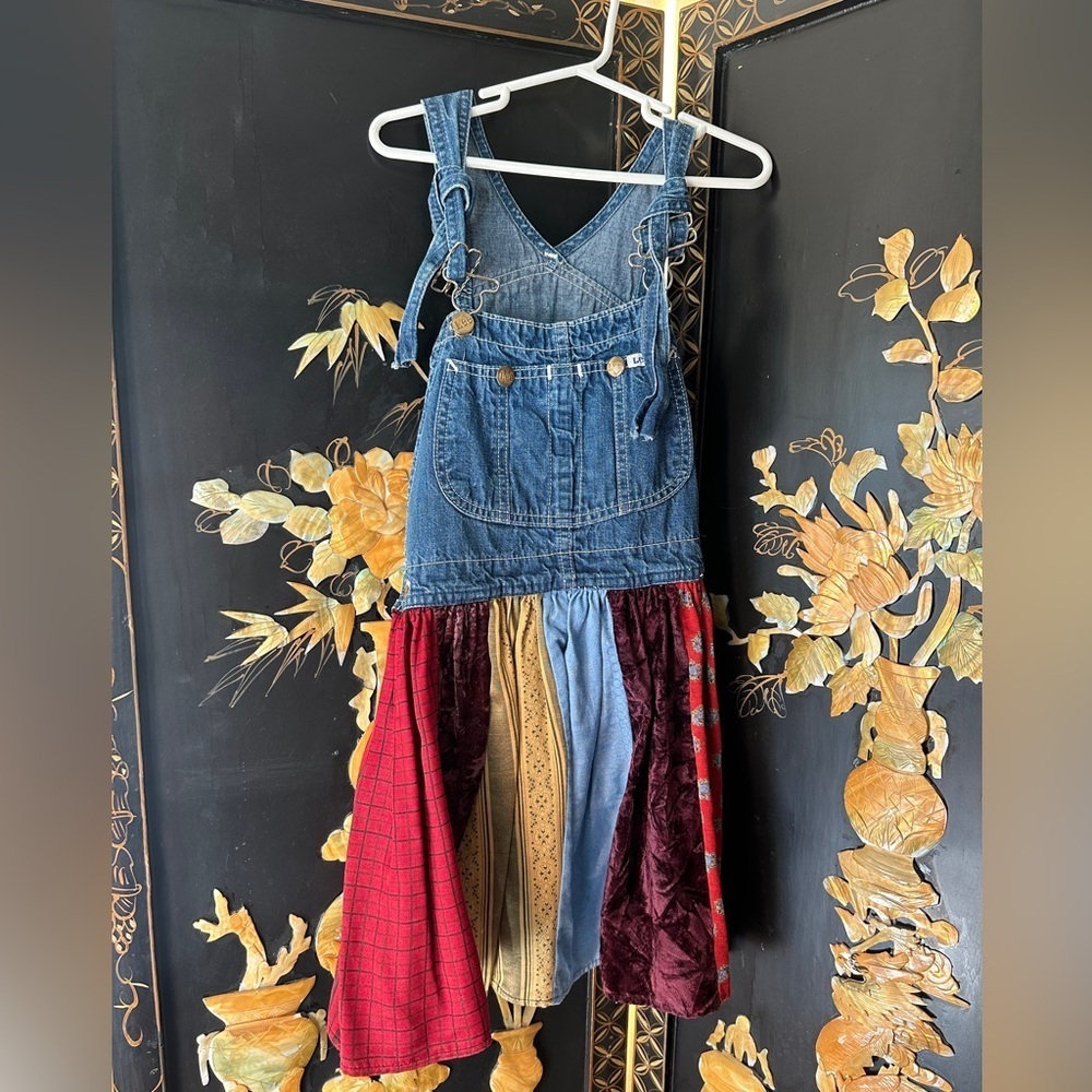 Colorful Patchwork Denim Kids Overalls 100 cotton